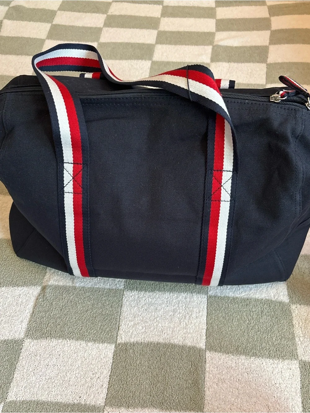 Tommy Hilfiger signature navy blue canvas duffle bag